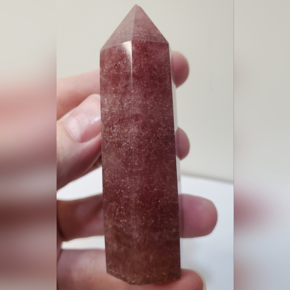 Strawberry Quartz Crystal Tower - Picture 8 of 9